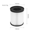 Filter für Staubsauger PARKSIDE PWD 12/20/25/30/35/A1/A2/B1/C1/PNTS 1400 H4
